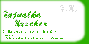 hajnalka mascher business card